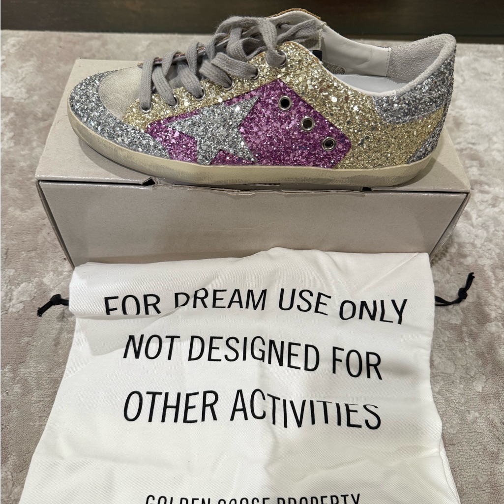 Golden Goose Glitter Sneakers - Pink, Gold, Silver